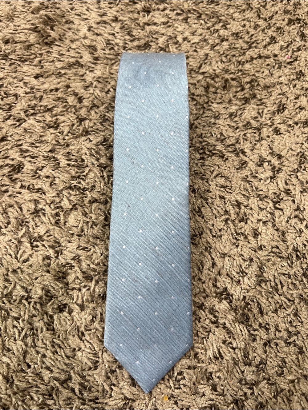 The Tie Bar Bulletin Dot Slate Blue Tie
